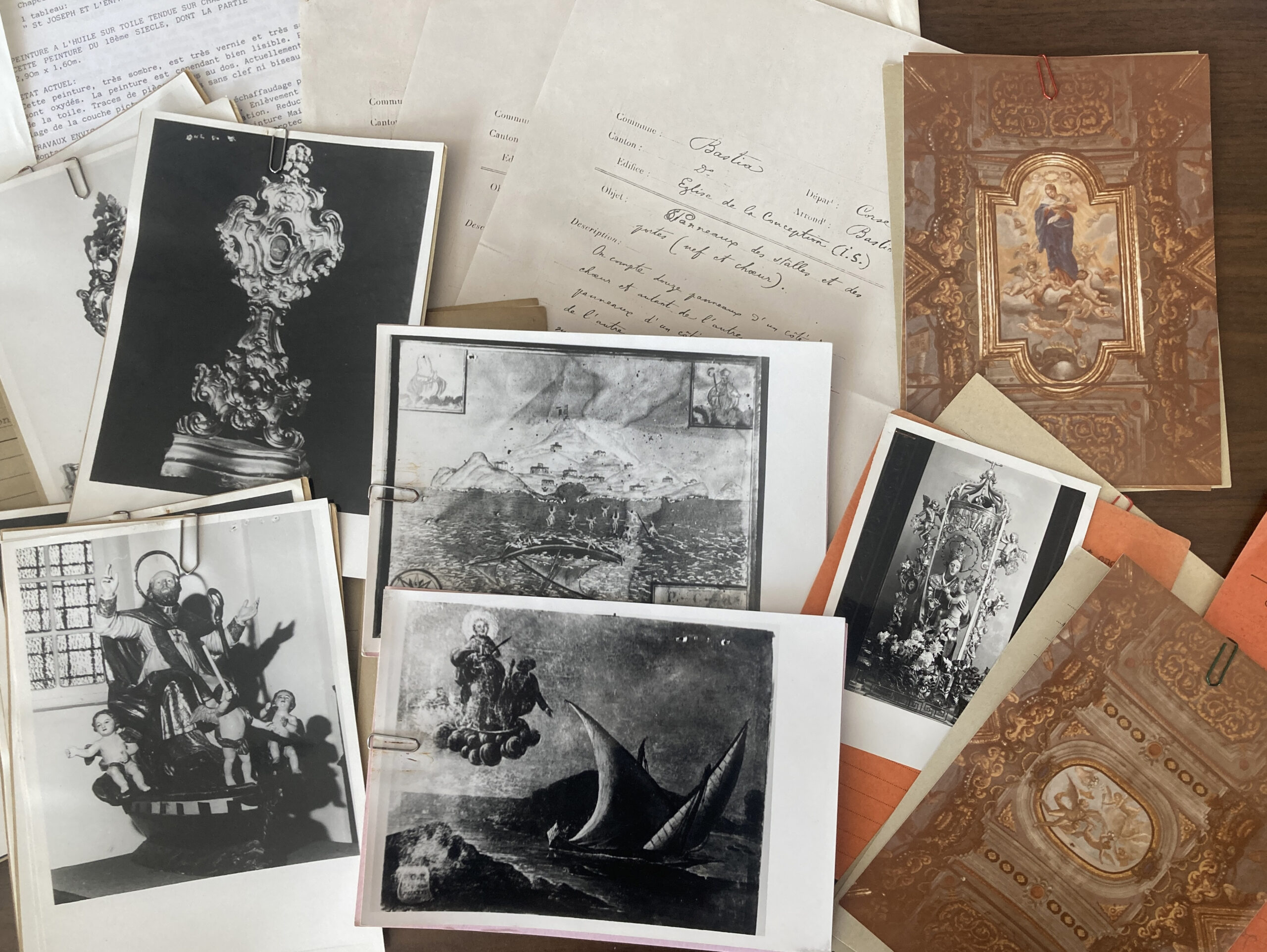 Récolement et classement des archives des objets mobiliers de Corse